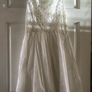 White floral lace dress